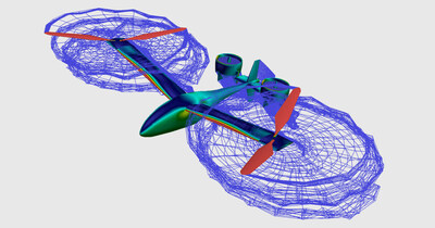 FlightStream® 独特的表面涡量、边界层分离和黏性分析功能，可对有动力和无动力配置的非常规飞行器进行快速分析。