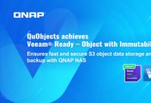 QNAP S3 物件存储方案 QuObjects 通过 Veeam® Ready - Object with Immutability 认证，资料安全高可靠