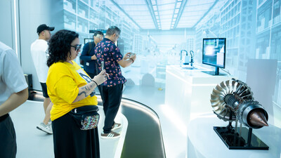 Photo shows a Latin American media visiting group visited the Vision Valley of China in Xiaoshan District, Hangzhou, east Chinas Zhejiang Province on September 22, 2024.